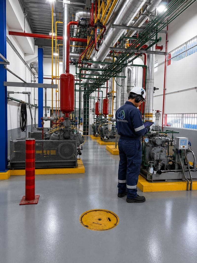 FrigoService NH3 refrigeration engine room