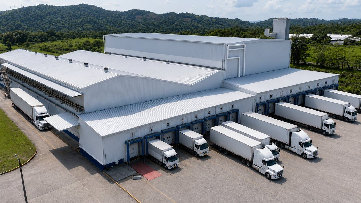 FrigoService cold storage facility aerial view, Hern In Zone, Panama