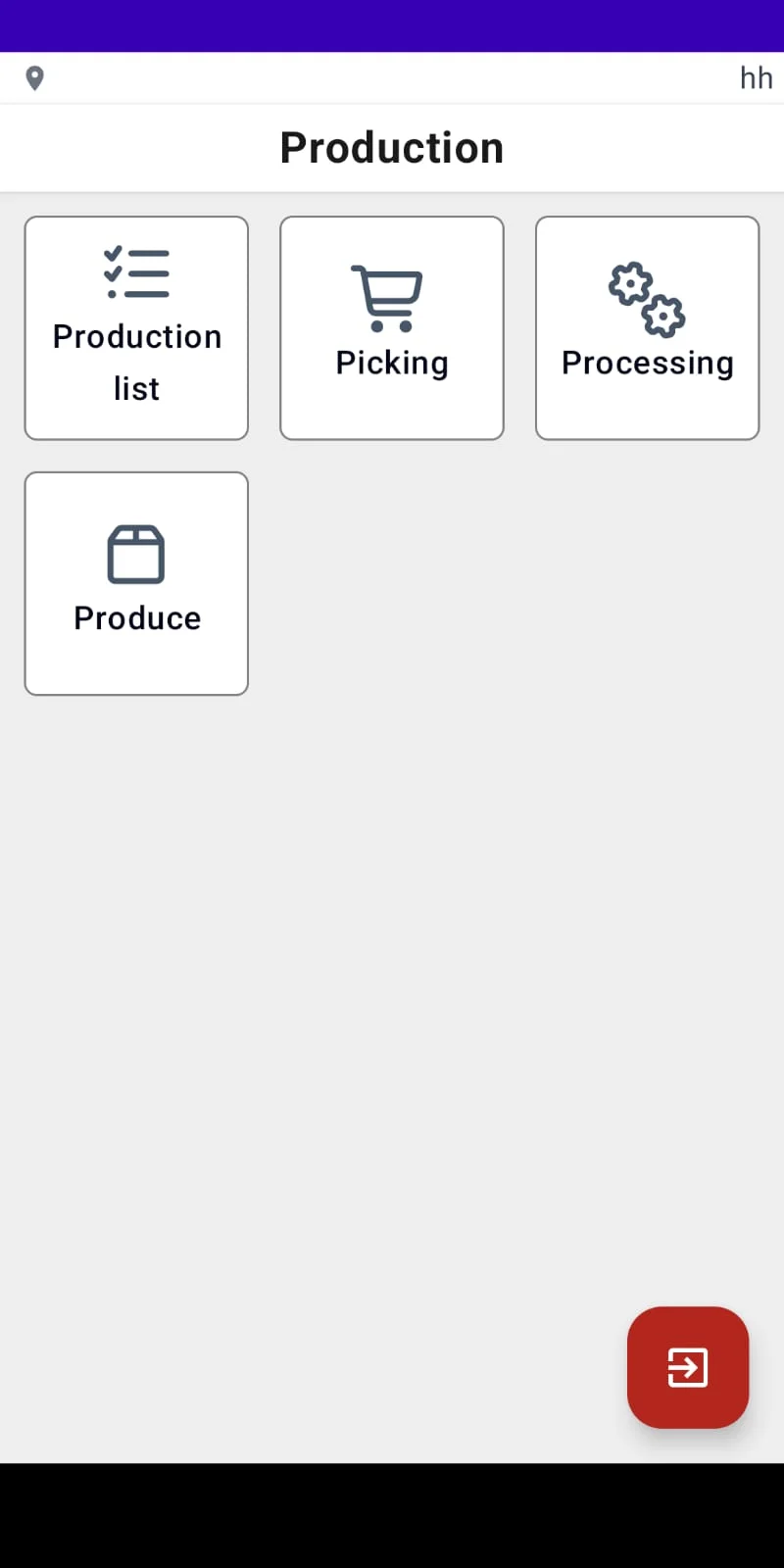 P4 WMS Production module — Production list, picking, processing, produce
